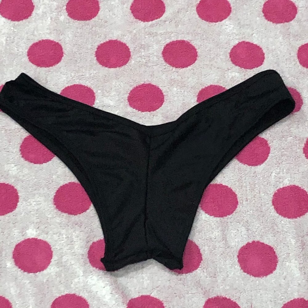 Black surf bikini bottoms